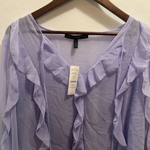 White House Black Market L Lavender Blouse New W/tags Business Casual Undershirt